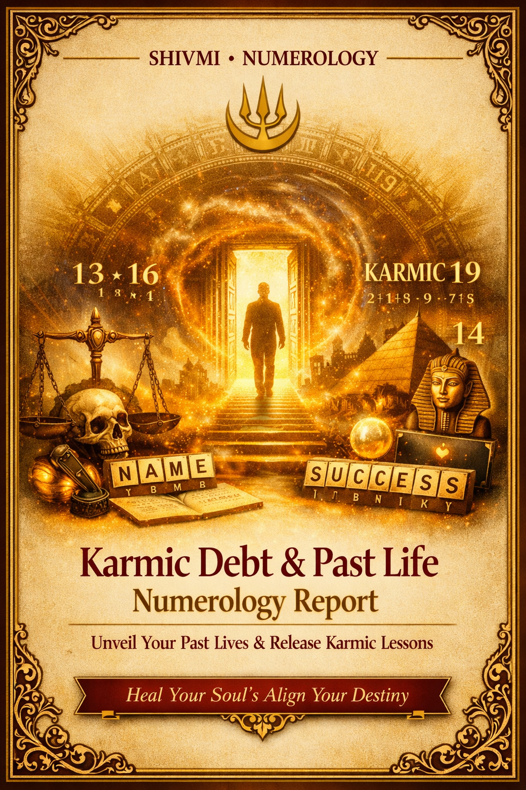 Karmic Debt & Past Life Numerology Report – Discover Your Life Lessons, Karma Numbers & Soul Healing Path