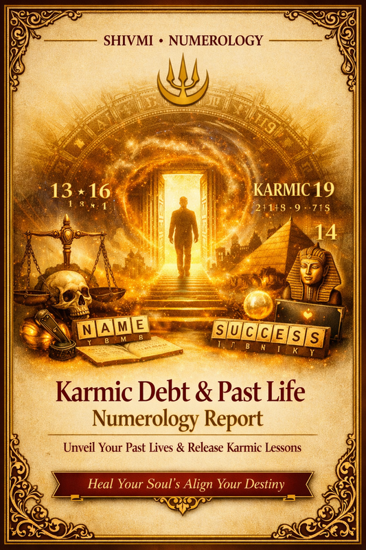 Karmic Debt & Past Life Numerology Report – Discover Your Life Lessons, Karma Numbers & Soul Healing Path