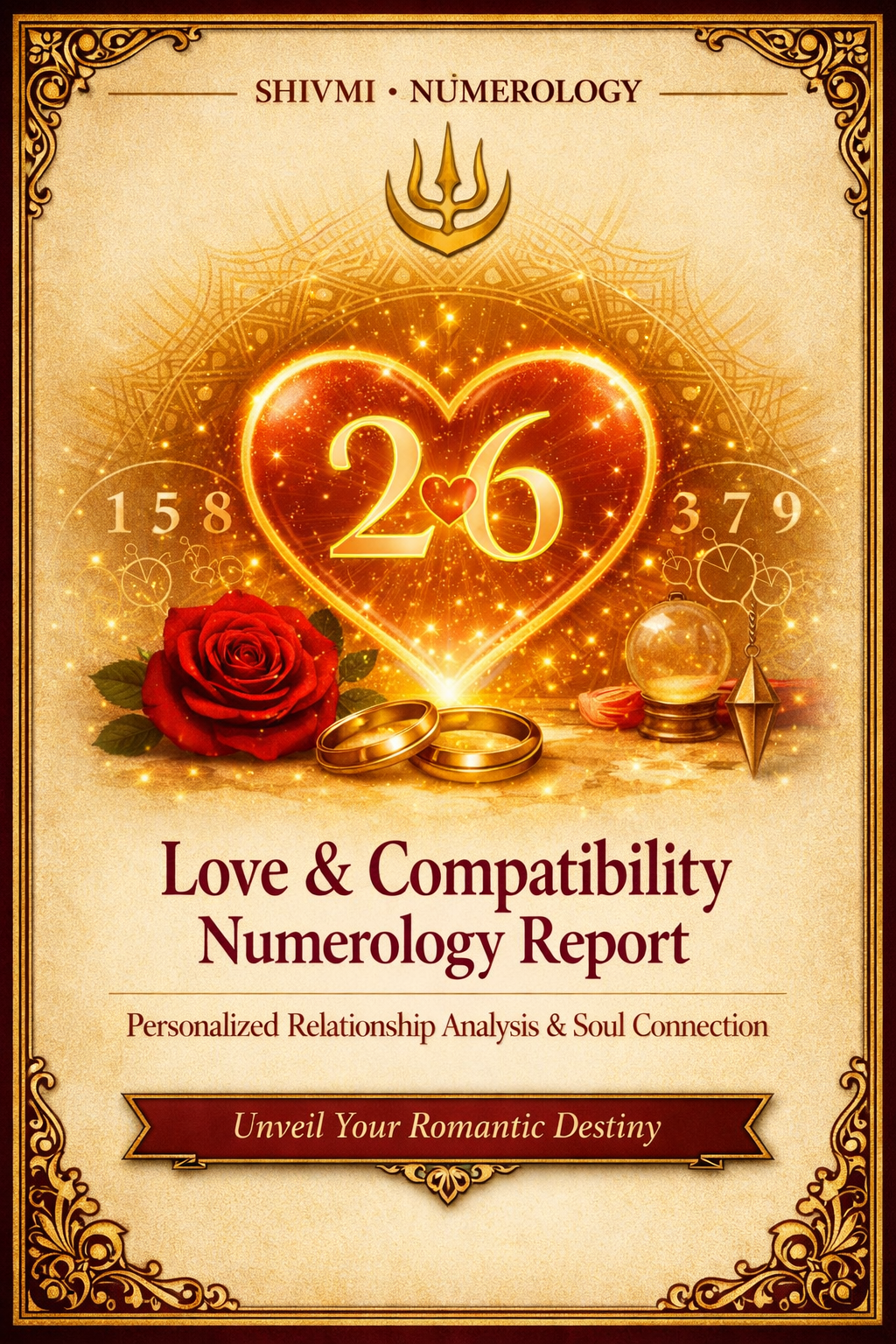 Love & Compatibility Numerology Report – Personalized Relationship Analysis & Soul Connection Reading