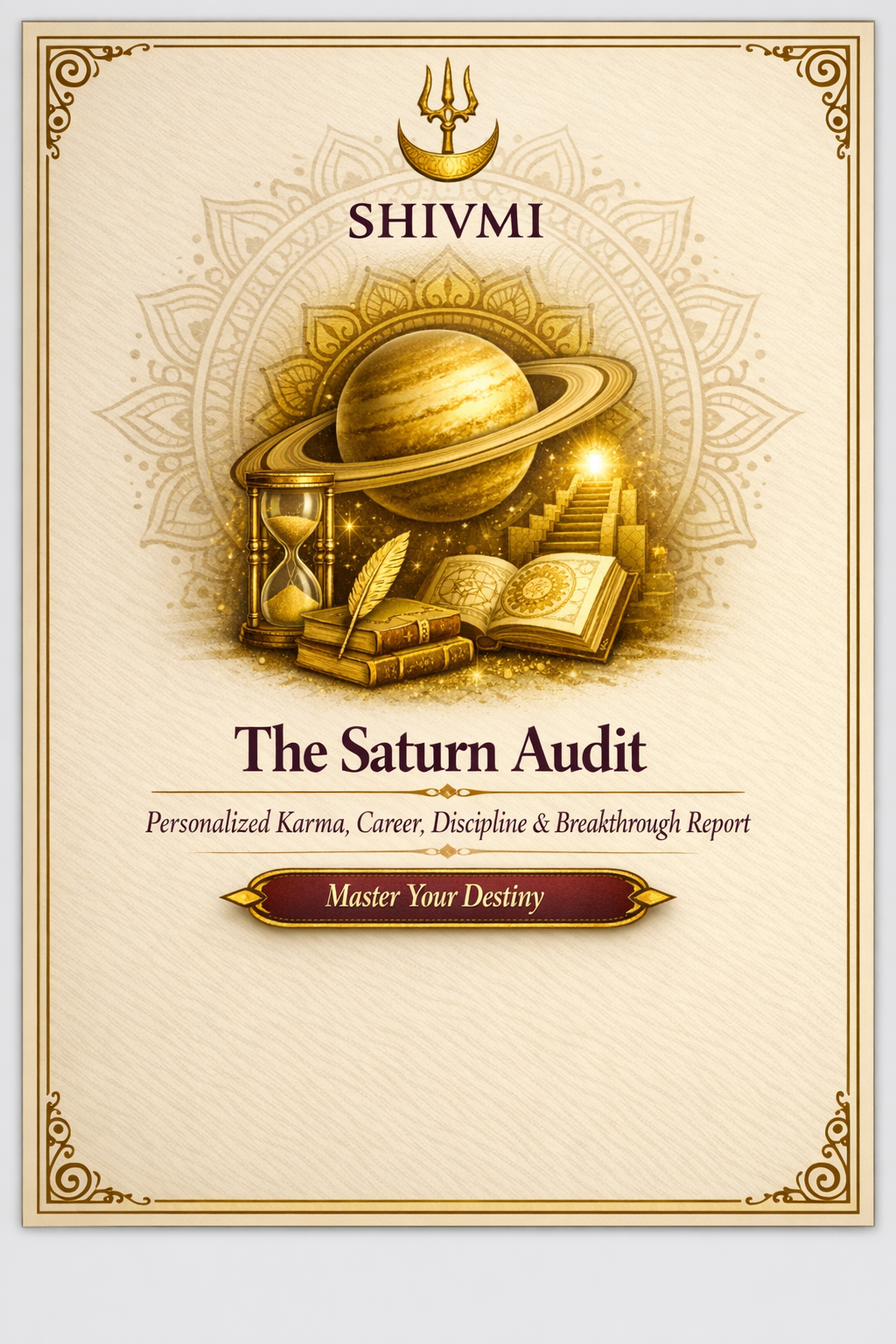 The Saturn Audit: Personalized Karma, Career,Discipline & Breakthrough Report