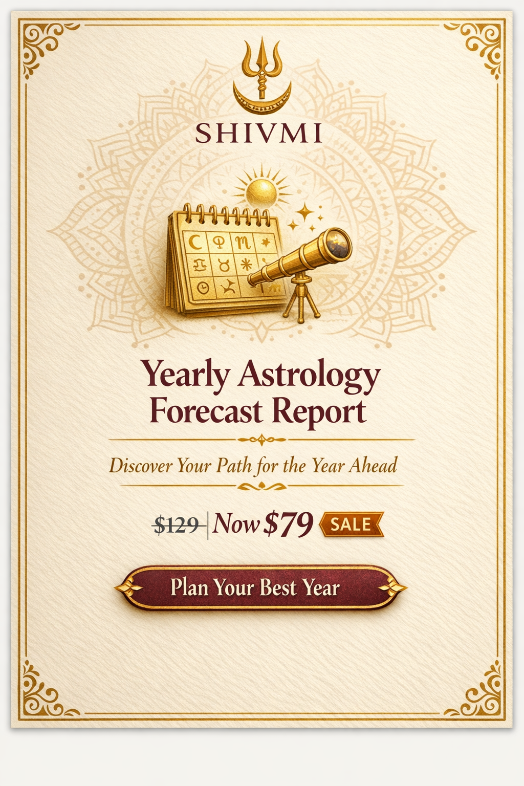 Yearly Astrology Forecast Report – 12-Month Personalised Horoscope, Predictions & remedies